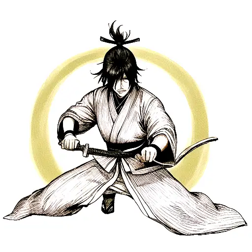 Old Samurai Cutting Star