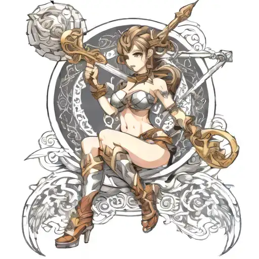 Full Body Depiction Of Warrior Princess Sugie