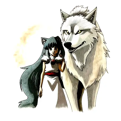 Wolf And Princess Mononoke