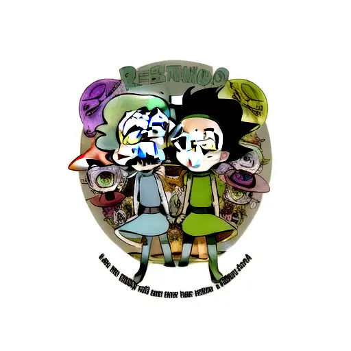 Rick And Morty Together Cartoon With Ufo