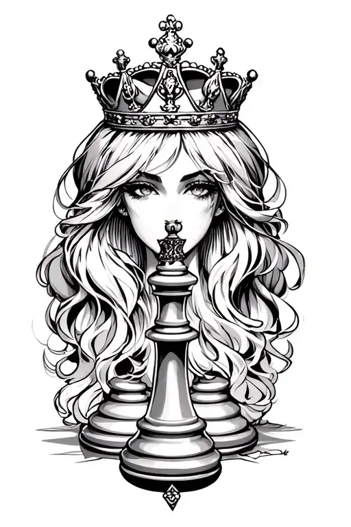 Solo Chess Piece Queen