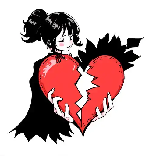 Broken Heart Held Lovingly By A Cute Woman
