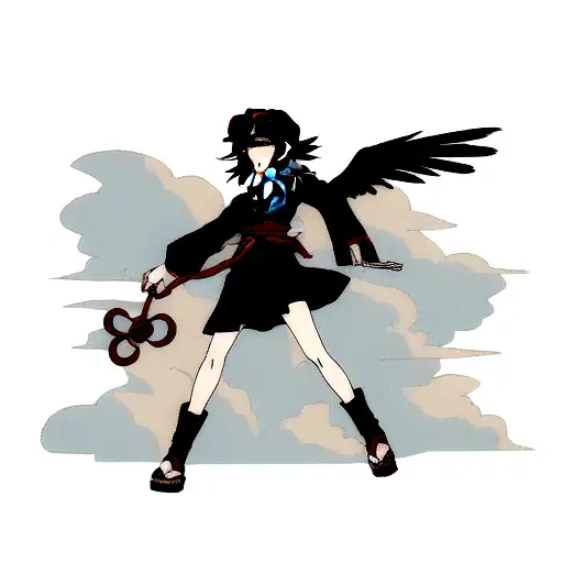 Crow With Akatsuki Cloud