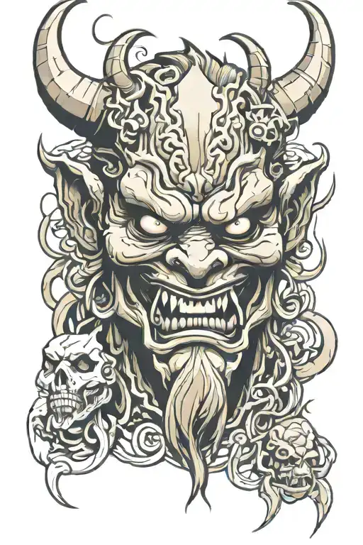 Scary Oni Mask