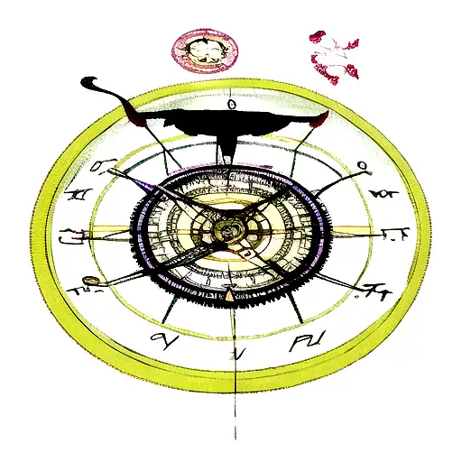 Butterfly With Compass
