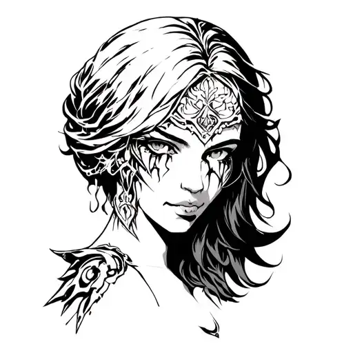 Hel Nordic Godess Left Side Rotten