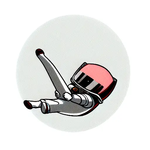 Astronaut Floating With David Bowie's Ray On Suit