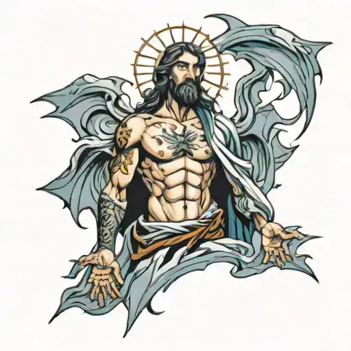 Jesus Christ With Six Pack