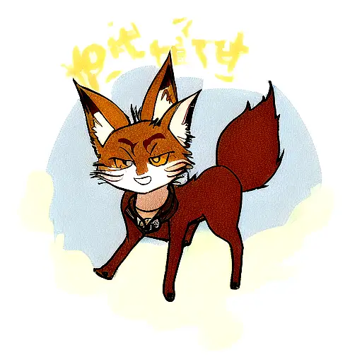 Couple Tattoo Of A Fox And A Cat In A Fantasy Style For A Guy With A Cat And A Girl With A Fox