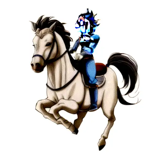 Vegeta Riding An Horse