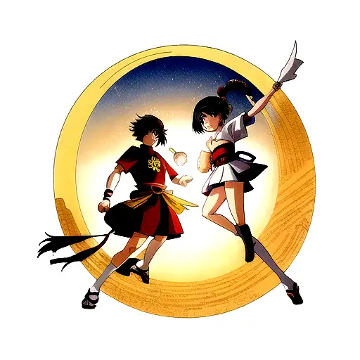 Sun And Moon Above Samurai