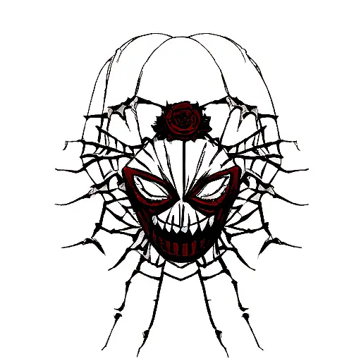 Kaneki Mask With Spider Lilis