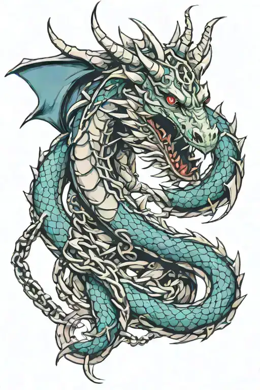 Dragon And Chains Wrapped
