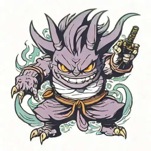 Gengar Yokai Samurai Warrior
