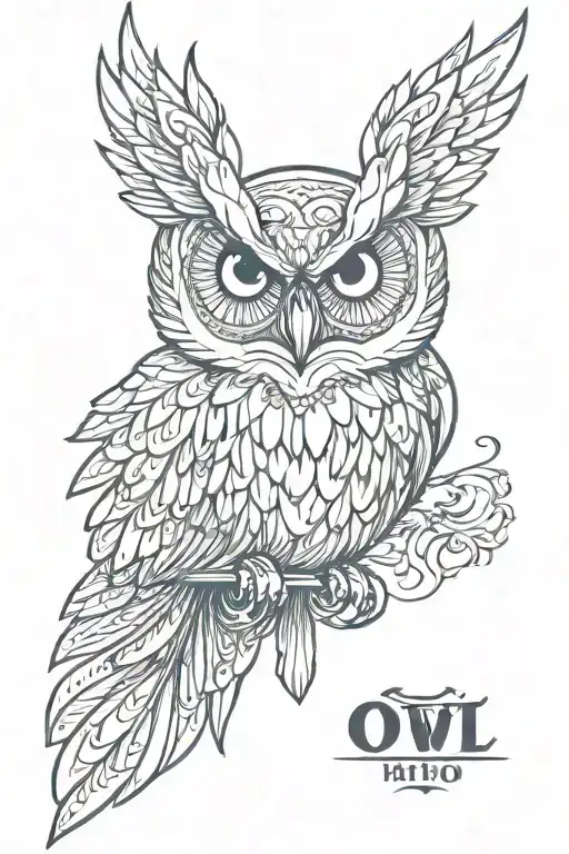Owl Tattoo Flip 1 Wing