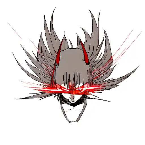 Demon Samurai With Glowing Eyes