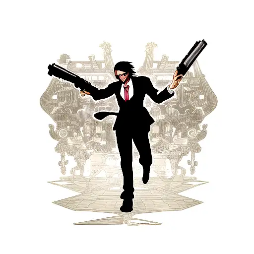 Anime Gangster With Money And Guns