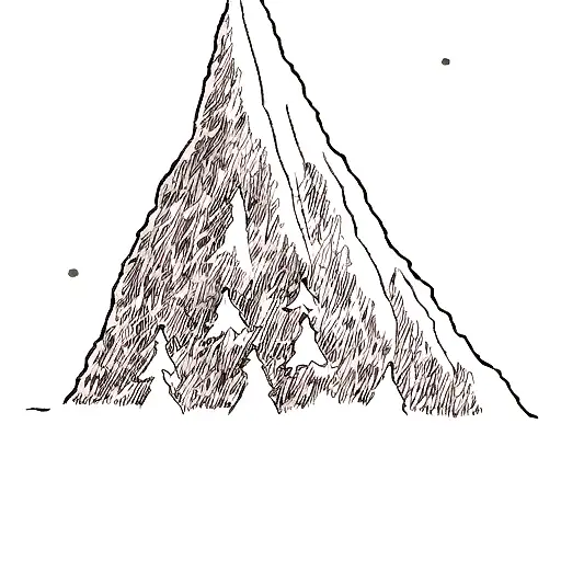 1 Mountain On Top 2 Lines And Trees In Reverse