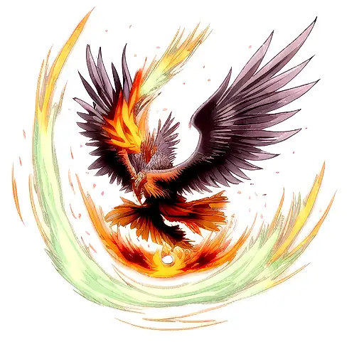 Phoenix Coming From Book