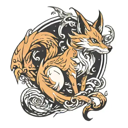 Nine-tailed Fox In The Sky Style Demon