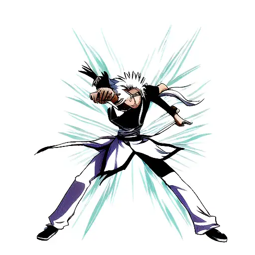 Bleach Anime Rukia Bankai Toshiro Hitsugaya Byakuya Kuchiki Full Sleeve