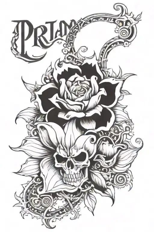 Lakspur Flower With The Word 'Priam'