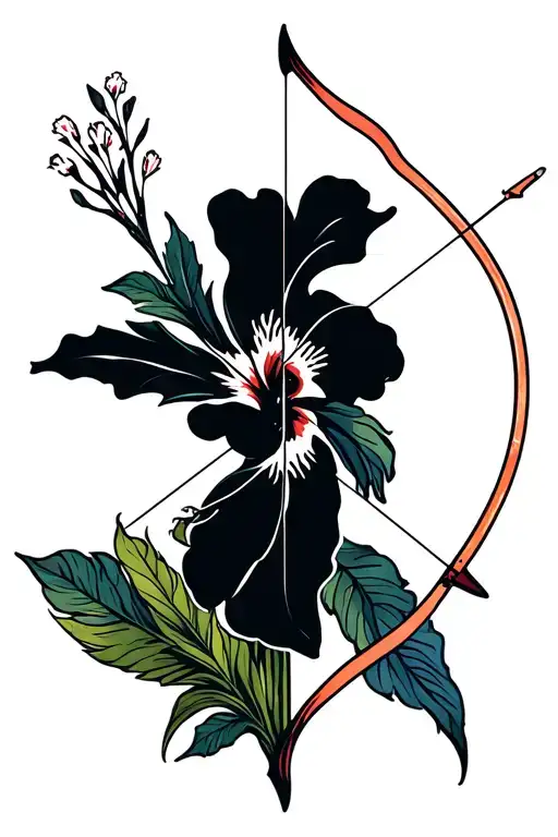 Hibiscus Logo For Archery Team