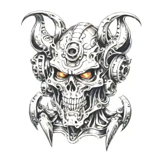 Demon Wearing A Helmet