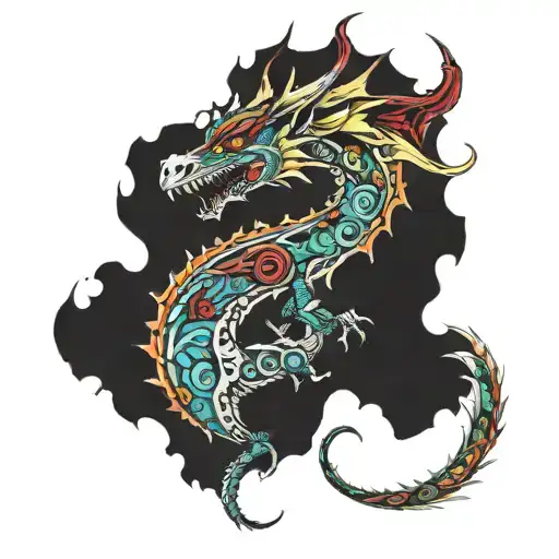 Colourful Dragon Love