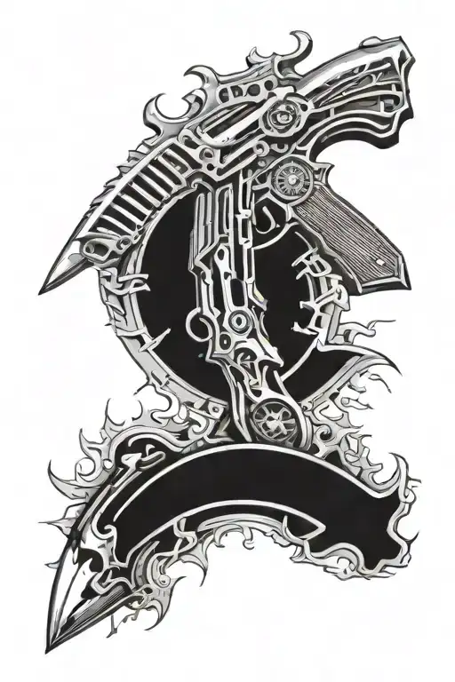 Gun Knife Combined Into One