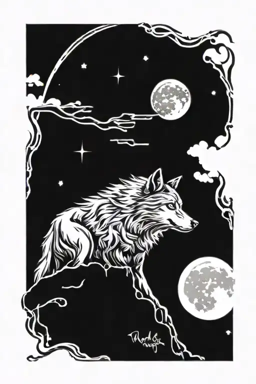 Wolf Howling At The Moon