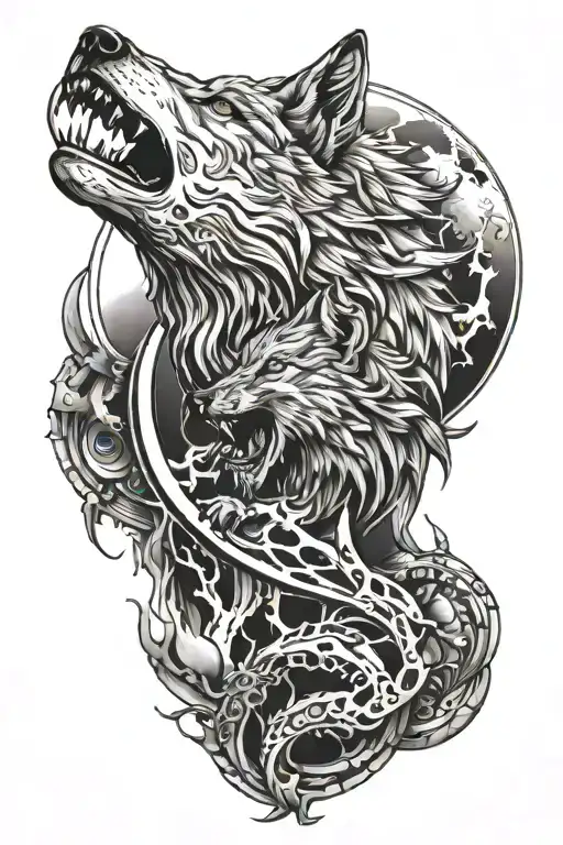 Wolf Howling At The Moon