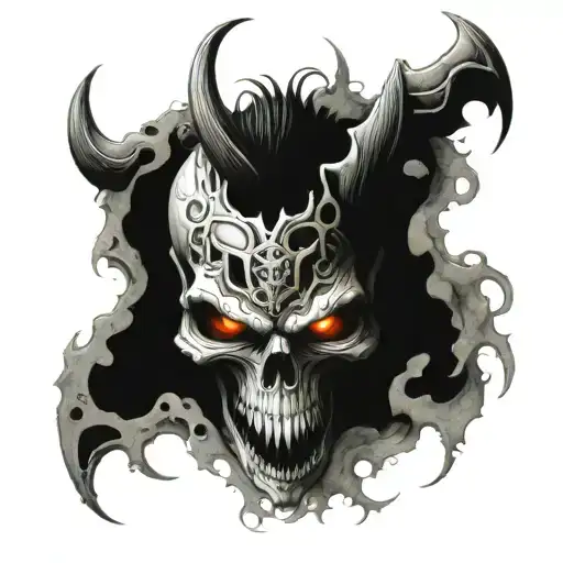 Scary Demon Skull