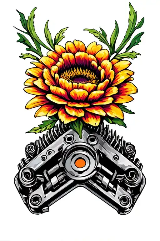 Engine Piston Flower