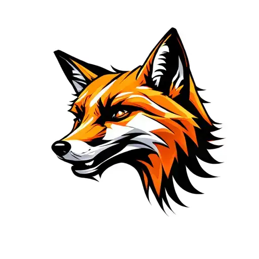 Fox Head Made Of Batteries