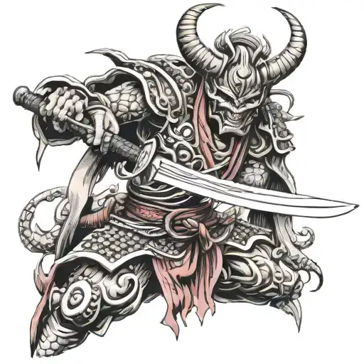 Demon Samurai With Sword