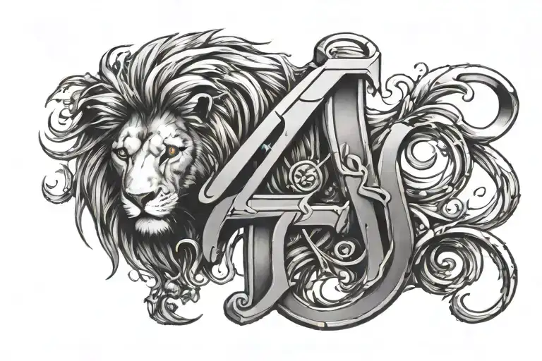 Lion With Letter J Scott Campbell