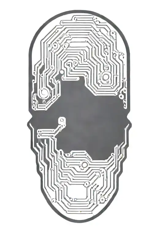 Circuit Board Patterns Intertwined