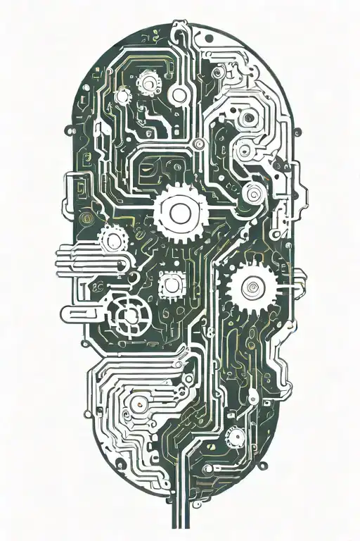 Circuit Board Patterns Intertwined