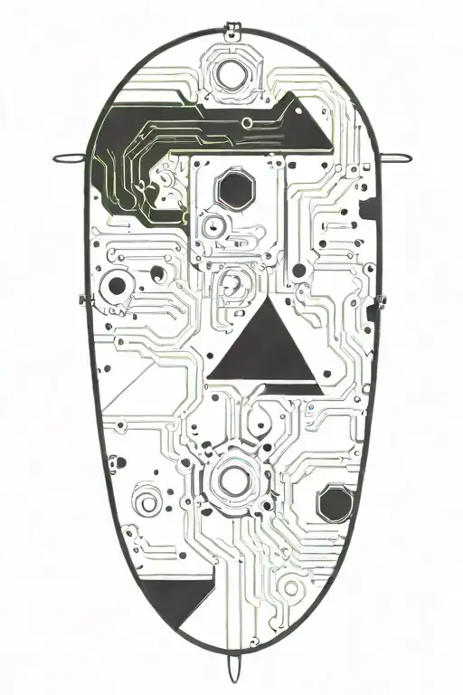 Circuit Board Patterns Intertwined