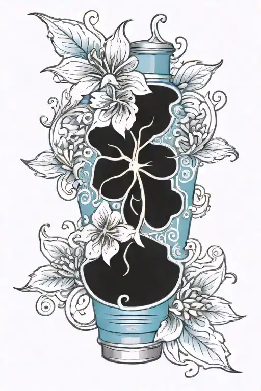 Blue Bottle Flower With The Word Aciano