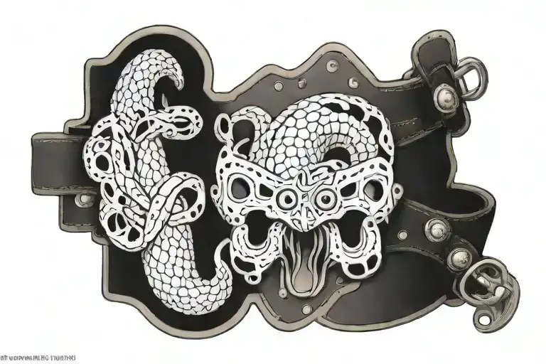 Snake Skin Belt Tied