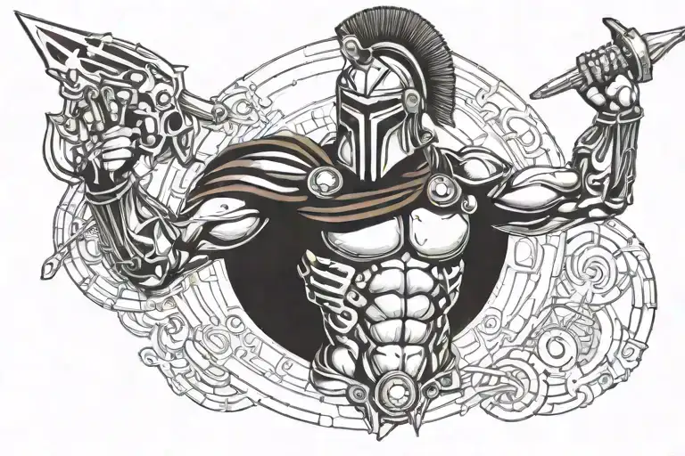 Spartan Warrior Holding