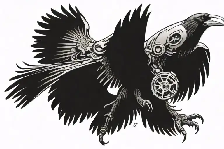 Raven Flying