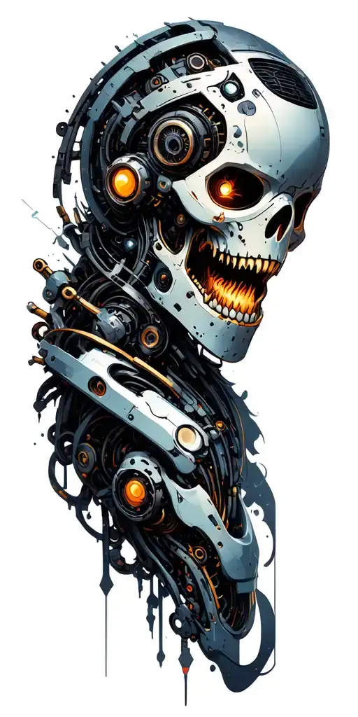 Futuristic Biomechanical Machinery Mixed Into Biology