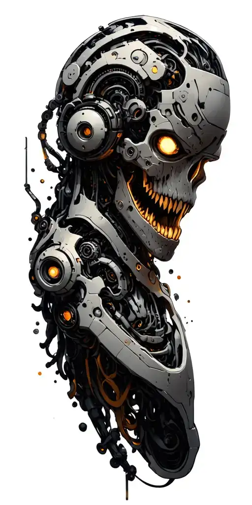 Futuristic Biomechanical Machinery Mixed Into Biology