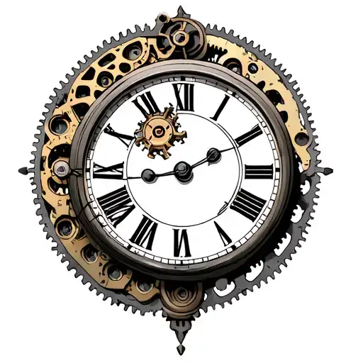 An Old Clock With Gears