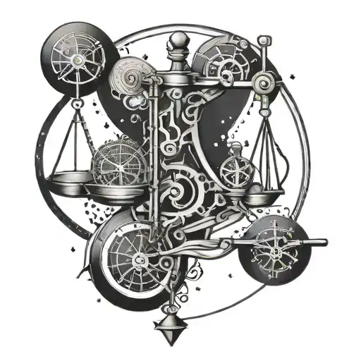 Libra Constellation With Symbol