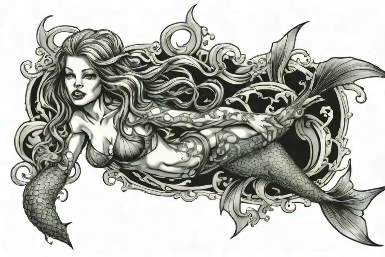 Sexy Mermaid Swimming