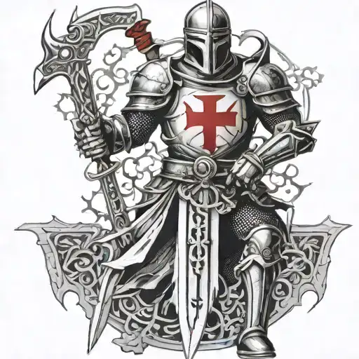 Knight Templar With A Sword